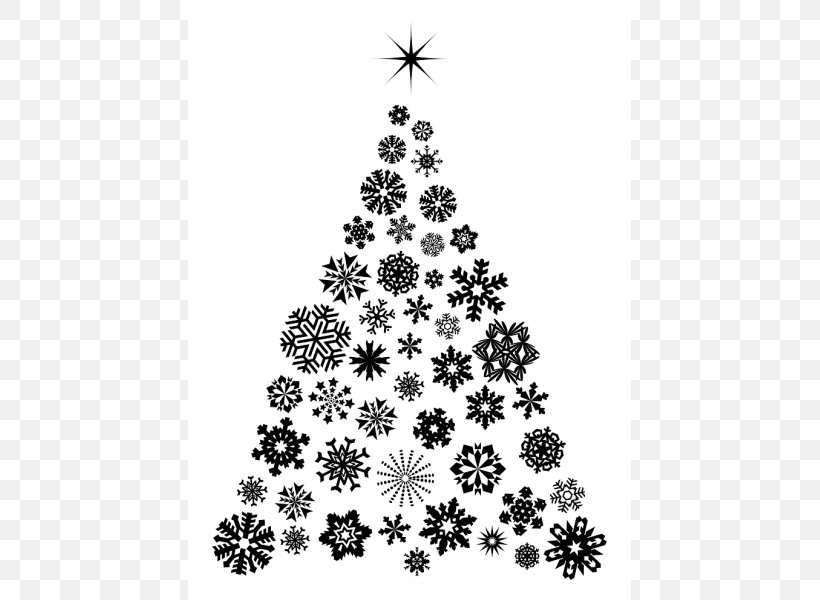 Christmas Tree Christmas Ornament Spruce Fir Pattern, PNG, 600x600px, Christmas Tree, Black And White, Christmas, Christmas Decoration, Christmas Ornament Download Free
