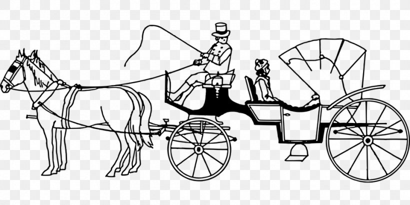 Horse-drawn Vehicle Carriage Barouche, PNG, 960x480px, Horse, Area, Art, Barouche, Bicycle Download Free