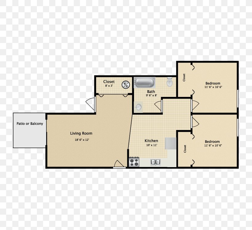 Greenbriar Apartments Floor Plan House Renting, PNG, 750x750px, Floor Plan, Apartment, Area, Bathroom, Bed Download Free