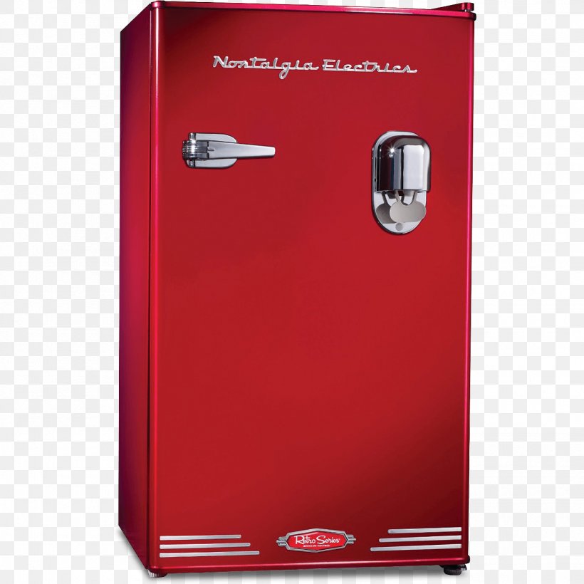 Refrigerator Nostalgia Electrics Rrf300dncblk 3.0 Retro Series 3.0cubic Foot Compa Home Appliance EMG Englewood Mark Nostalgia Retro Series RRF325HNRED, PNG, 1385x1386px, Refrigerator, Cubic Foot, Dormitory, Freezers, Ge Spacemaker Gce06g Download Free