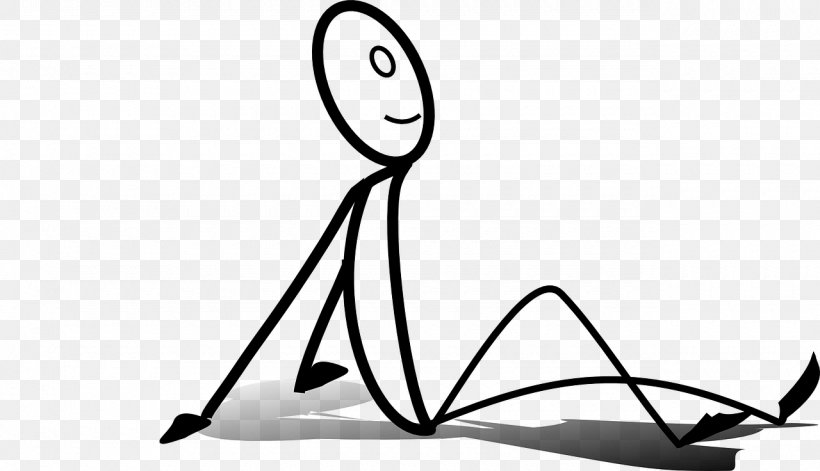 Stick Figure Sitting Clip Art, PNG, 1280x736px, Stick Figure, Area, Black And White, Drawing, Line Art Download Free