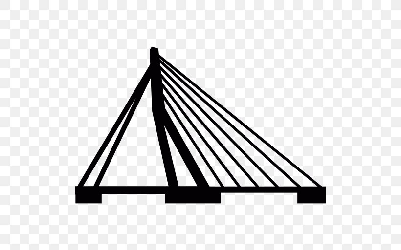 Erasmusbrug Bridge Logo, PNG, 512x512px, Erasmusbrug, Area, Black, Black And White, Bridge Download Free