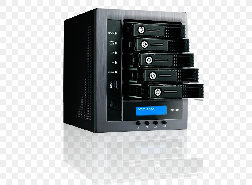 Network Attached Storage N5810PRO Network Storage Systems Thecus Computer Servers Computer Data Storage, PNG, 600x600px, Network Storage Systems, Adaptec, Celeron, Computer Case, Computer Component Download Free