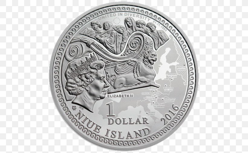 Silver Coin Silver Coin Niue United States Commemorative Coin, PNG, 505x505px, Coin, Amber Road, Cash, Commemorative Coin, Currency Download Free