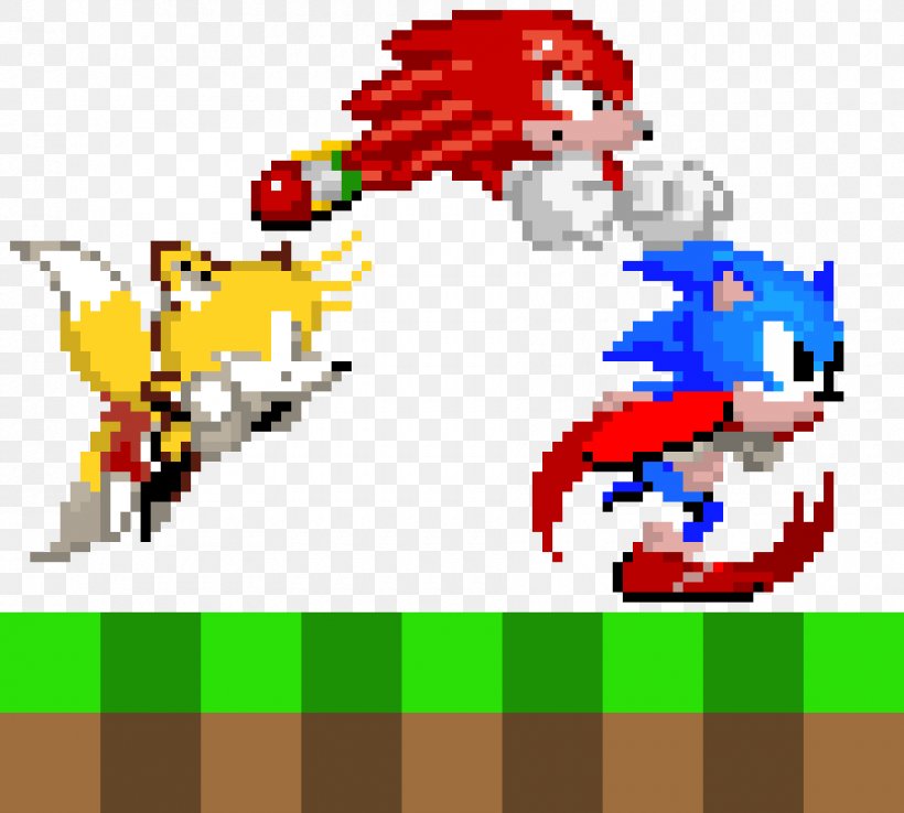Sonic & Knuckles Sonic Chaos Knuckles The Echidna Tails Pixel Art, PNG, 900x810px, Sonic Knuckles, Art, Fictional Character, Knuckles The Echidna, Pixel Art Download Free