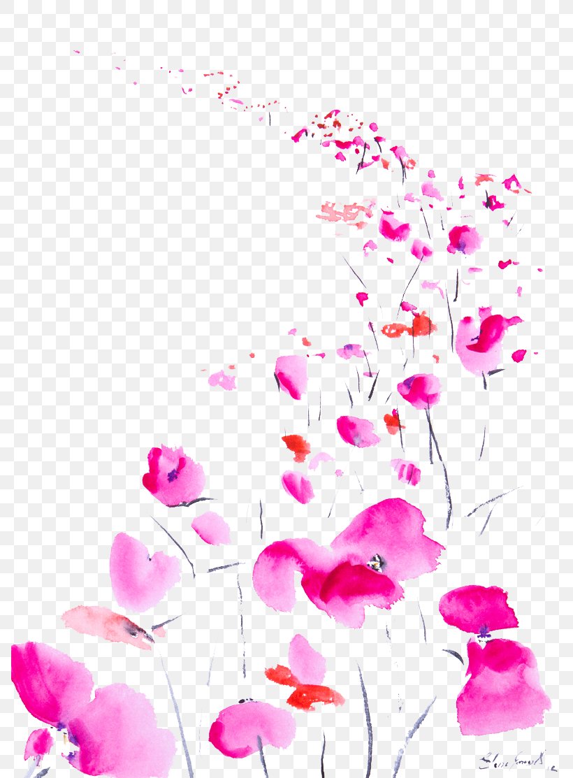 Watercolor Painting Drawing Oil Painting Image, PNG, 787x1113px, Painting, Acrylic Paint, Blossom, Botany, Branch Download Free
