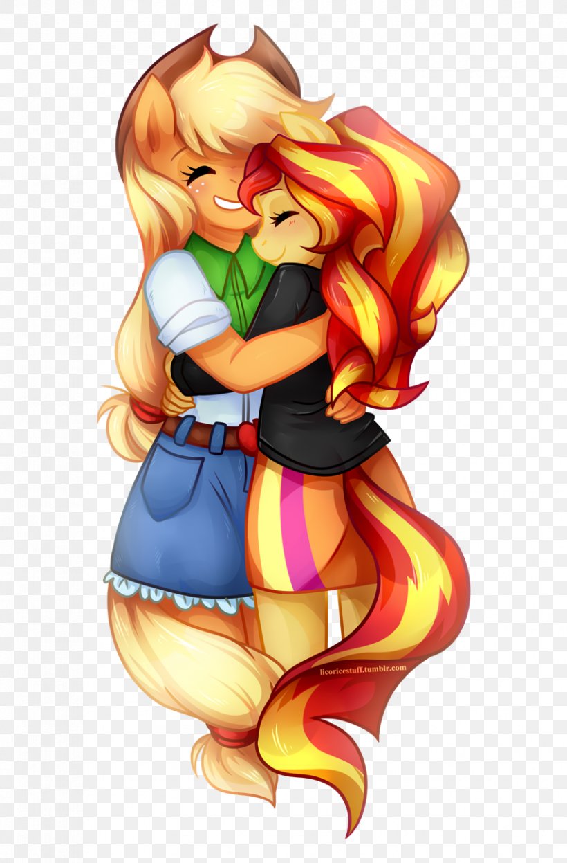 Applejack Rainbow Dash Sunset Shimmer Pony Fluttershy, PNG, 853x1298px, Watercolor, Cartoon, Flower, Frame, Heart Download Free