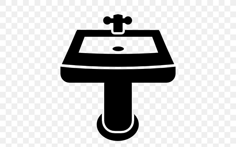 Sink Tap Bathroom, PNG, 512x512px, Sink, Bathroom, Bathtub, Black And White, Kitchen Download Free