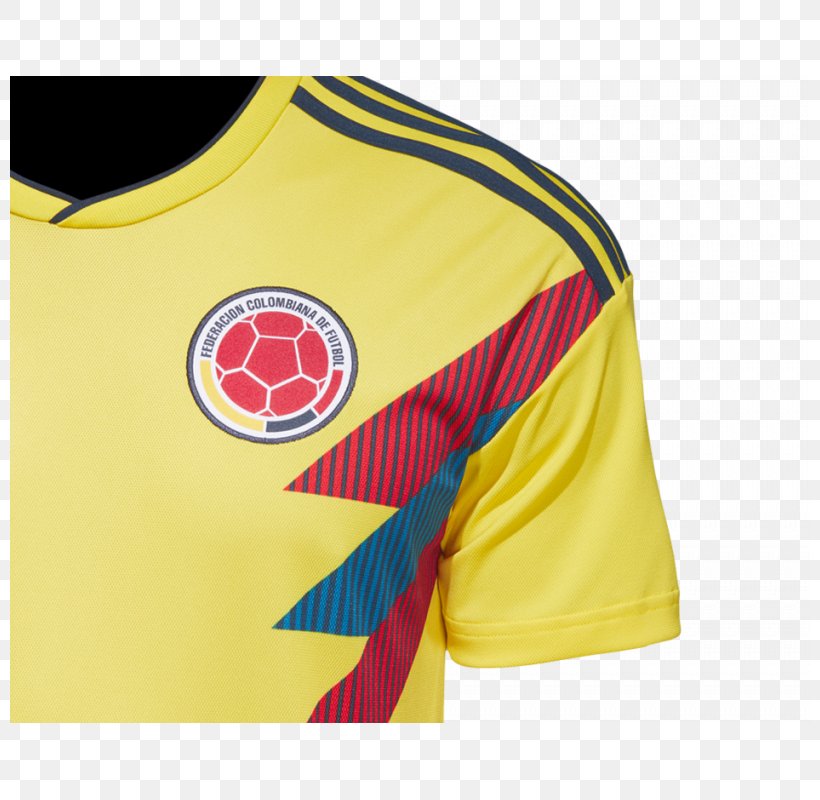 2018 World Cup Colombia National Football Team 1990 FIFA World Cup Jersey Adidas, PNG, 800x800px, 1990 Fifa World Cup, 2018, 2018 World Cup, Active Shirt, Adidas Download Free