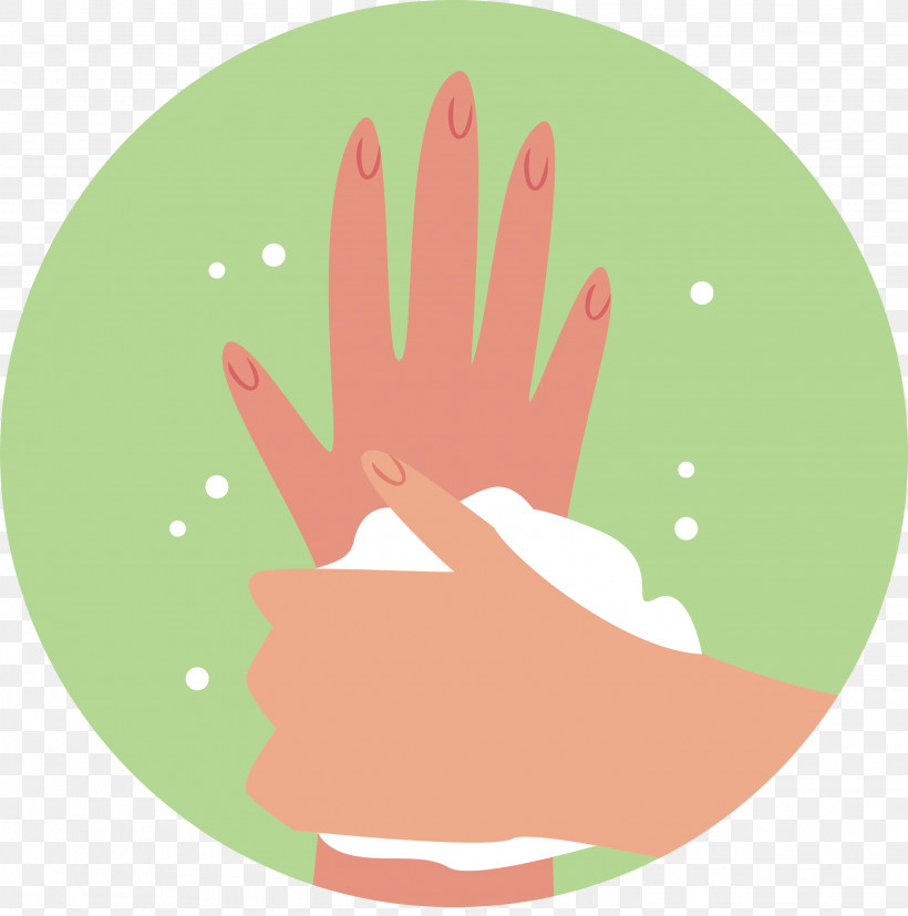 Hand Washing, PNG, 2901x2929px, Hand Washing, Green, Hand, Hand Model, Line Download Free