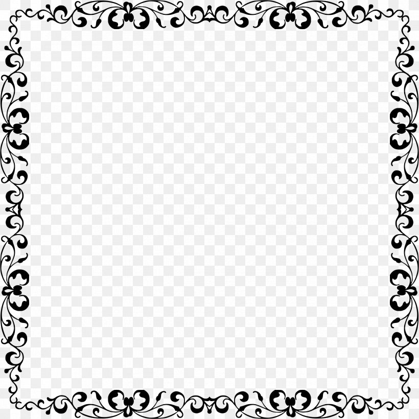 Picture Frames Clip Art, PNG, 2346x2346px, Picture Frames, Area, Black, Black And White, Border Download Free