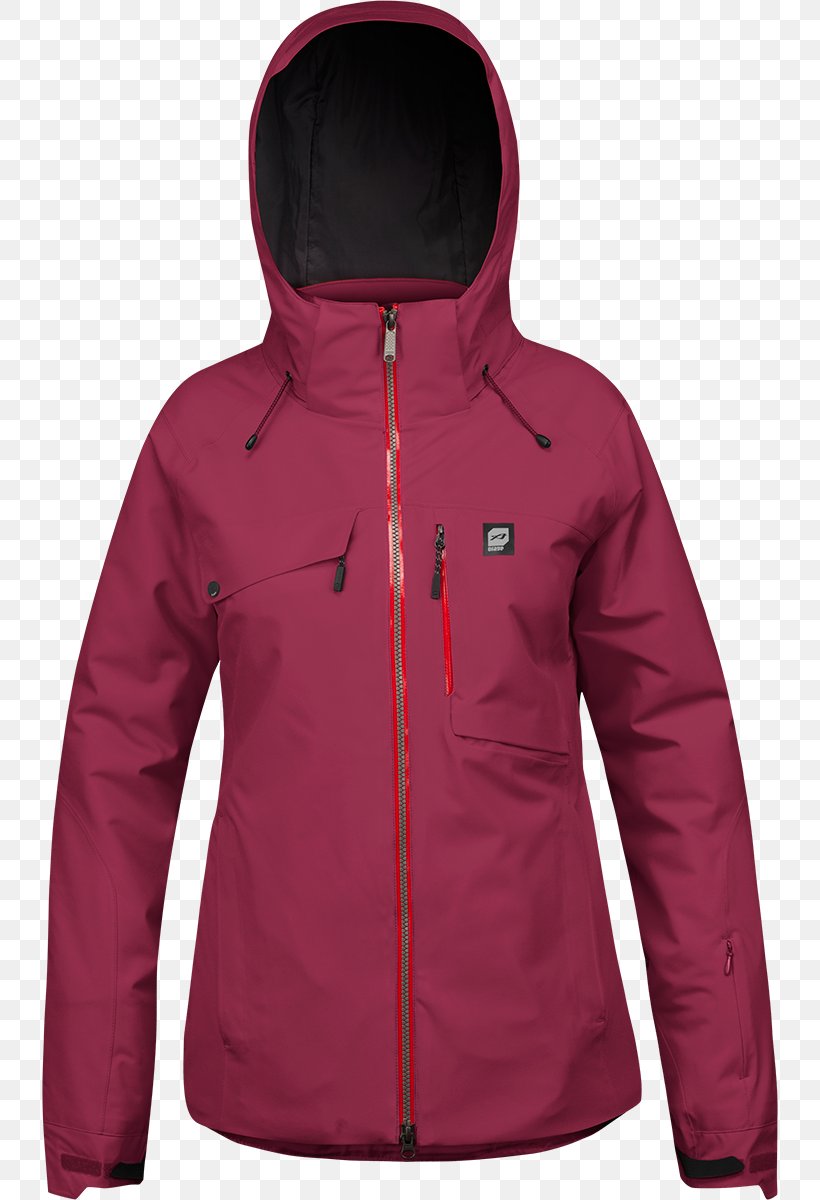 Jacket Hood Polar Fleece Down Feather PrimaLoft, PNG, 736x1200px, Jacket, Down Feather, Hood, Hoodie, Magenta Download Free