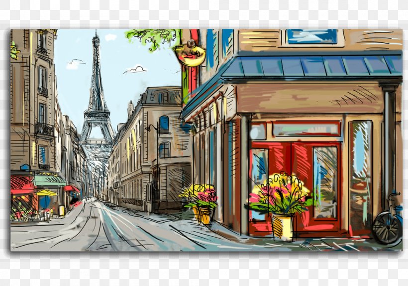 Paris Painting Art Wallpaper, PNG, 1000x700px, Paris, Art, Building,  Canvas, Canvas Print Download Free