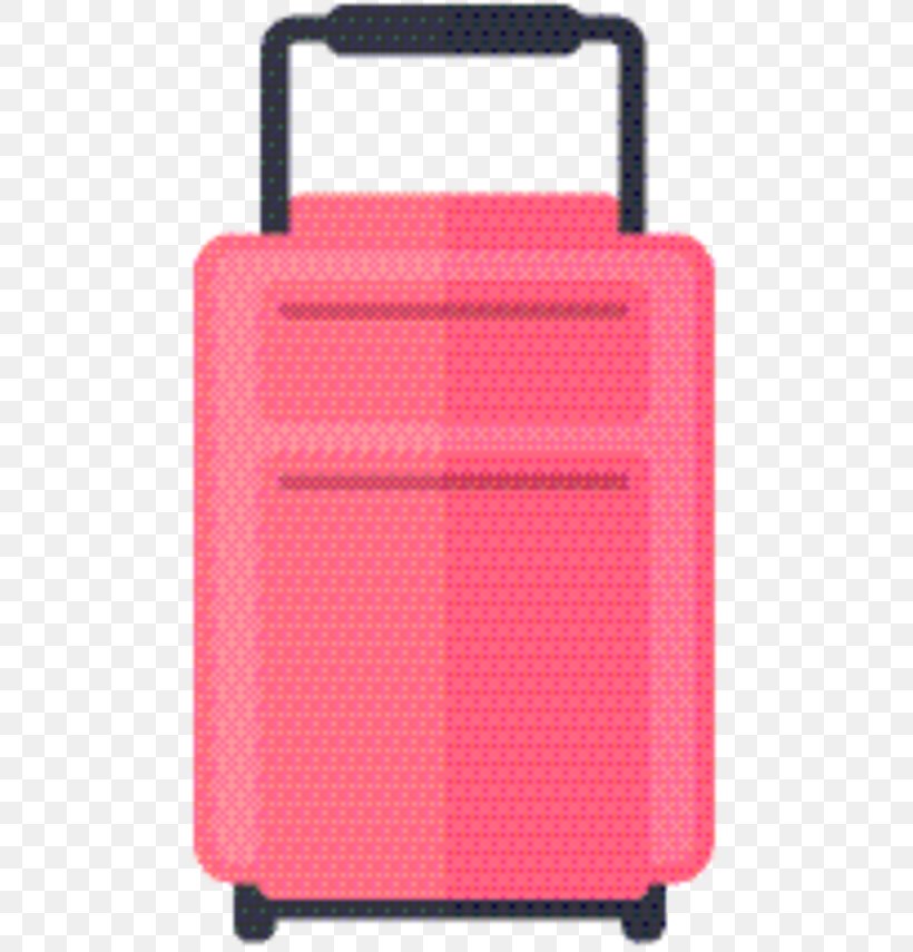 Suitcase Cartoon, PNG, 489x855px, Hand Luggage, Baggage, Magenta, Pink, Redm Download Free
