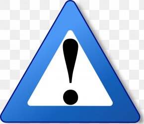 Blue Warning Icon - Download Triangle Warning Sign Clip Art PNG