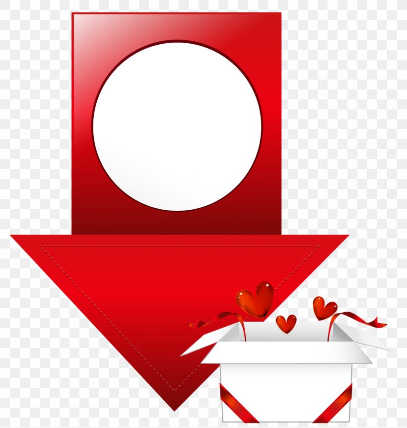 Red Gift Arrow, PNG, 1111x1167px, Red, Area, Box, Designer, Gift Download Free