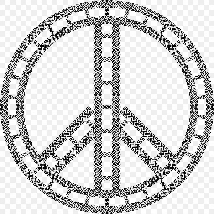 Peace Symbols Clip Art, PNG, 2304x2306px, Peace Symbols, Black And White, Drawing, Hippie, Pacifism Download Free