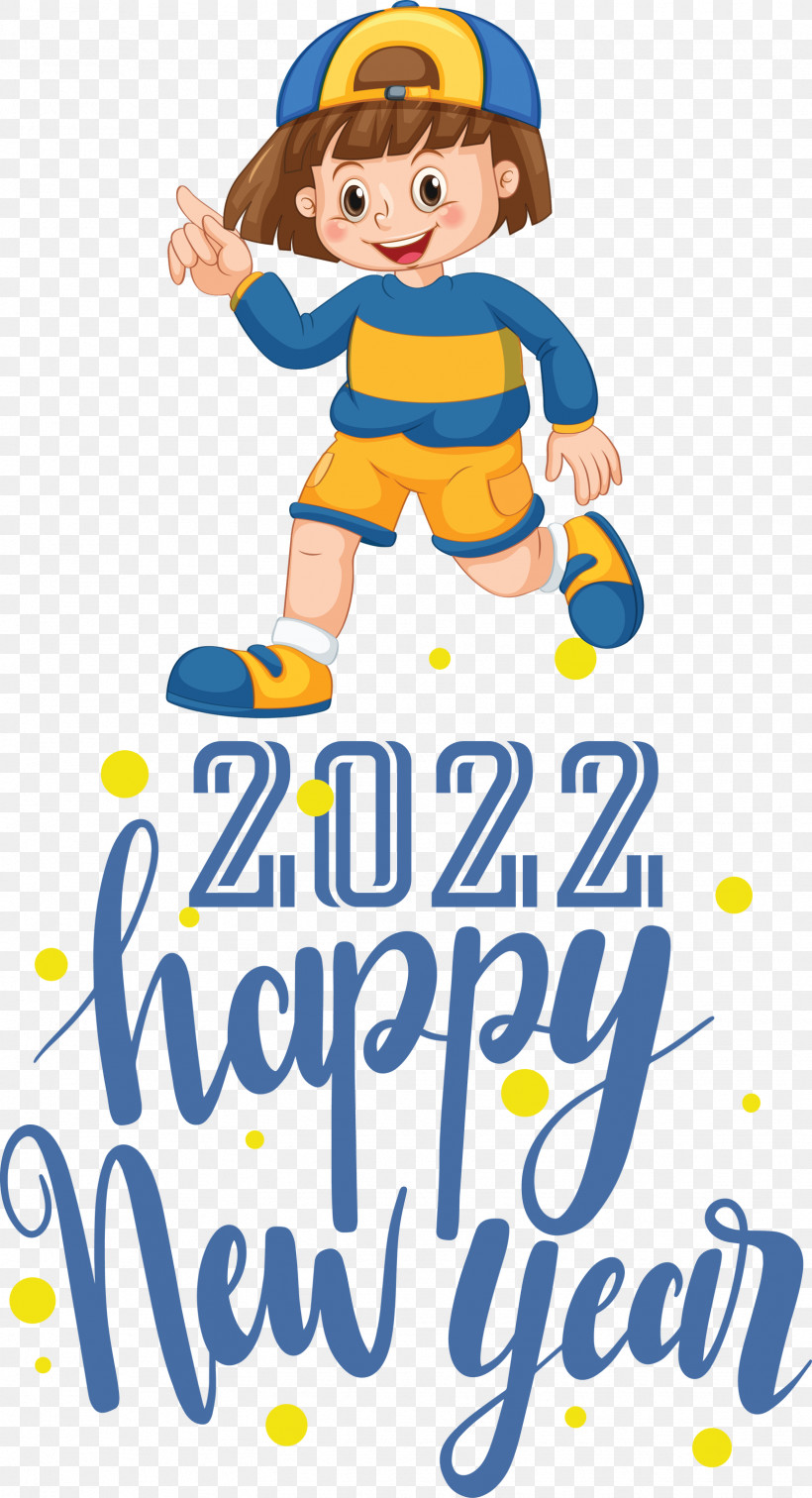 2022 Happy New Year 2022 New Year Happy 2022 New Year, PNG, 1626x3000px, Cartoon, Behavior, Happiness, Headgear, Human Download Free