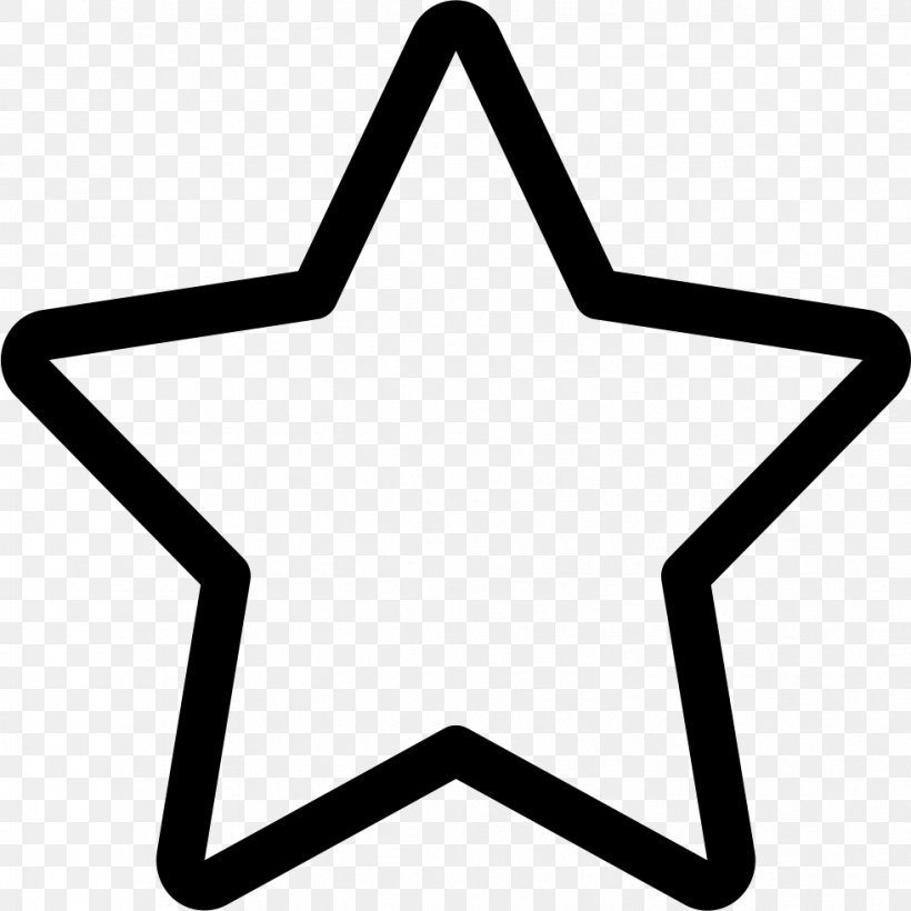 Star, PNG, 981x982px, Star, Area, Black And White, Point, Royaltyfree Download Free