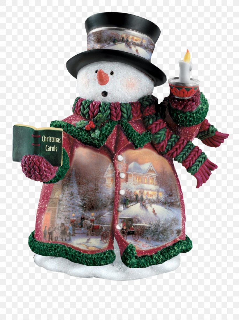 Snowman Christmas Decoration Santa Claus Thomas Kinkade Painter Of Light, PNG, 953x1280px, Snowman, Bradford Exchange, Centrepiece, Christmas, Christmas Decoration Download Free