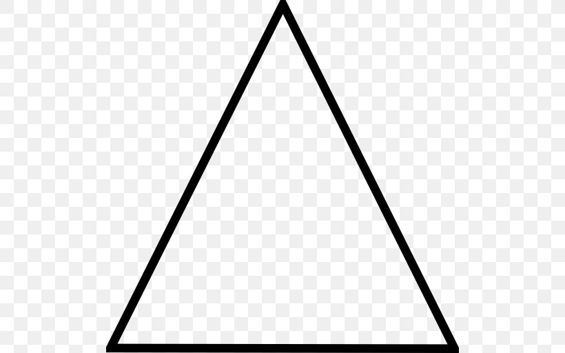 Equilateral Triangle Isosceles Triangle Penrose Triangle Right Triangle, PNG, 512x512px, Triangle, Aether, Area, Black, Black And White Download Free