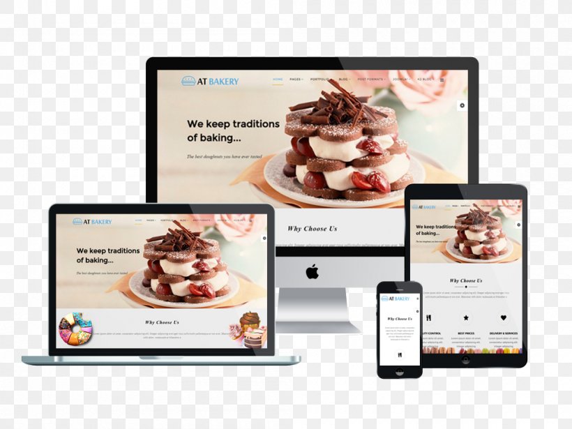Responsive Web Design Bakery Web Template System, PNG, 1000x750px, Responsive Web Design, Bakery, Bootstrap, Brand, Css Framework Download Free
