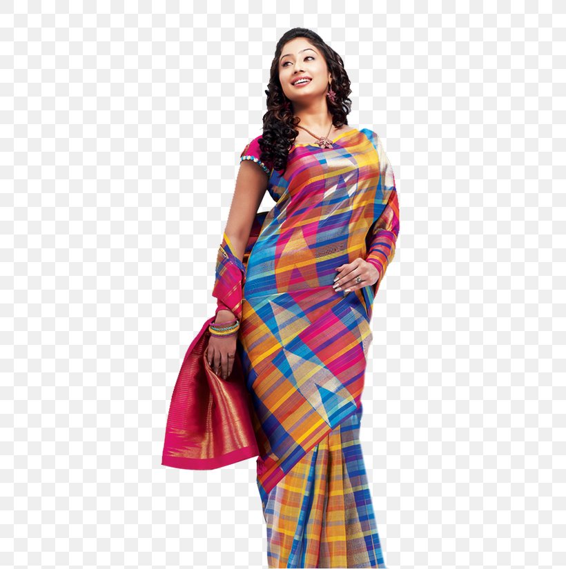 Shoulder Sari Tartan, PNG, 395x825px, Shoulder, Clothing, Joint, Magenta, Plaid Download Free