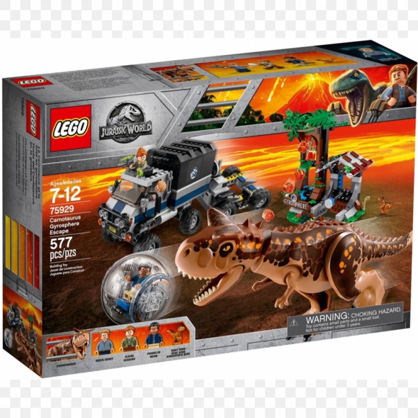 Lego Jurassic World Carnotaurus Gyrosphere Escape 75929 Owen Toy, PNG, 980x980px, 2018, Lego Jurassic World, Construction Set, Isla Nublar, Jurassic World Download Free