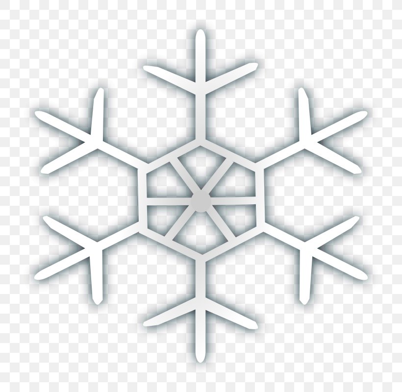 Snowflake Symbol Clip Art, PNG, 800x800px, Snowflake, Black And White, Cloud, Meteorology, Monochrome Download Free