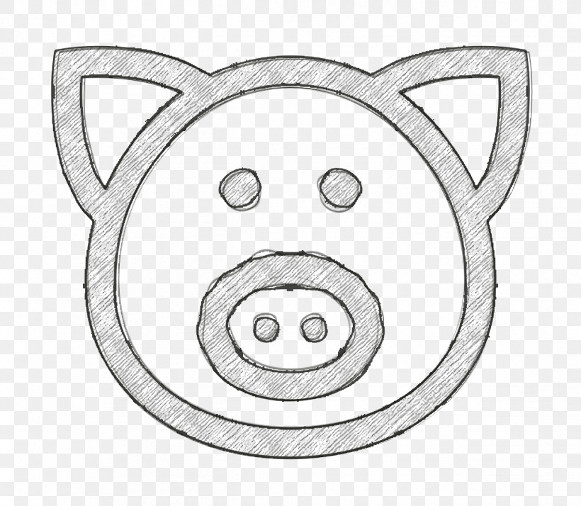 Pig Icon Animals Icon, PNG, 1248x1088px, Pig Icon, Animals Icon, Biology, Black, Geometry Download Free