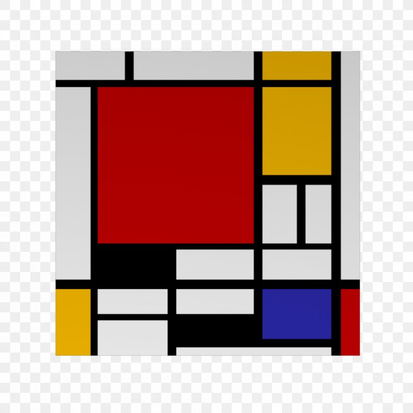 Composition II In Red, Blue, And Yellow Composition With Red, Yellow, Blue, And Black De Stijl Painting Artist, PNG, 1000x1000px, De Stijl, Abstract Art, Area, Art, Artist Download Free