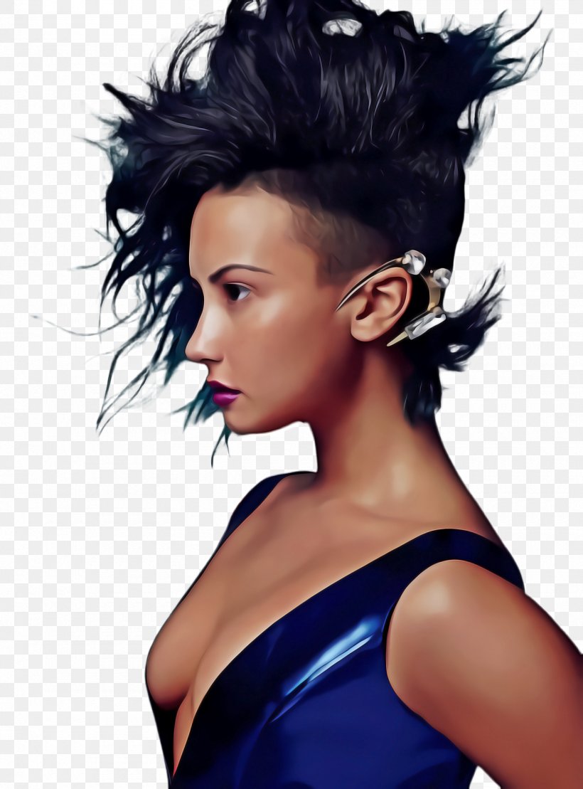 Hair Cartoon, PNG, 1720x2328px, Demi Lovato, Allure, Beauty, Black Hair, Camp Rock 2 Download Free