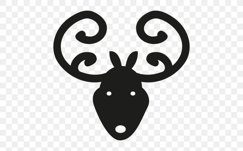 Reindeer Red Deer Clip Art Moose, PNG, 512x512px, Reindeer, Antler, Black And White, Deer, Head Download Free