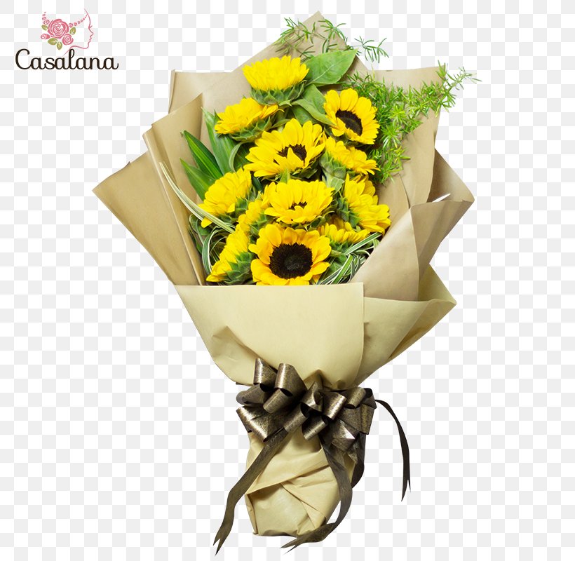 Common Sunflower Cut Flowers Floral Design Flower Bouquet, PNG, 800x800px, Common Sunflower, Birthday, Cut Flowers, Floral Design, Floristry Download Free