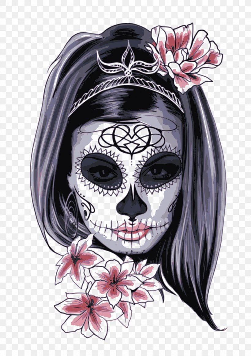 La Calavera Catrina Day Of The Dead Skull Halloween, PNG, 1697x2400px, La Calavera Catrina, Bone, Calavera, Day Of The Dead, Death Download Free