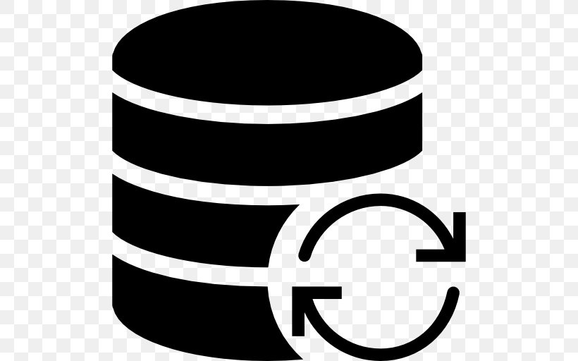 Database, PNG, 512x512px, Database, Black, Black And White, Brand, Computer Software Download Free