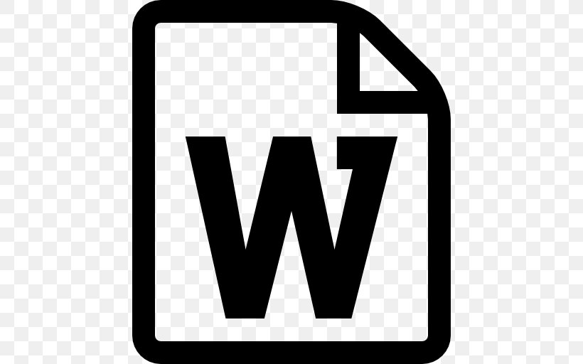 Microsoft Word Computer Software PDF, PNG, 512x512px, Microsoft Word, Area, Black, Black And White, Brand Download Free