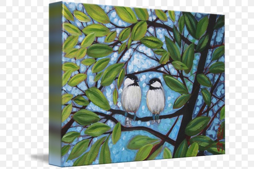 Painting Fine Art Chickadee Drawing, PNG, 650x547px, Painting, Art, Beak, Bird, Blue Download Free