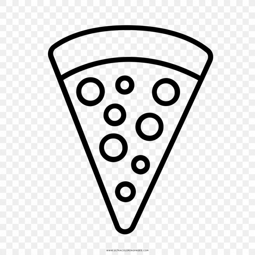 Pizza Pepperoni Drawing Coloring Book, PNG, 1000x1000px, Pizza, Area, Black And White, Cheese, Color Download Free