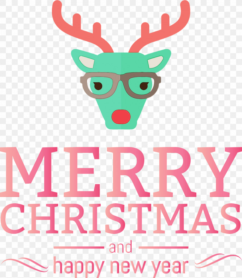 Reindeer, PNG, 2609x3000px, Happy New Year, Antler, Deer, Geometry, Line Download Free