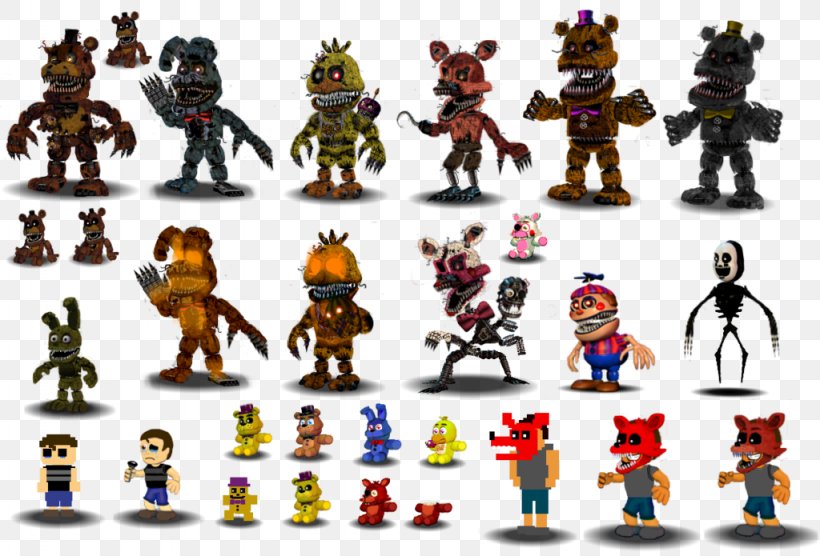Five Nights At Freddy's 4 Five Nights At Freddy's: Sister Location Nightmare Game, PNG, 1024x695px, Nightmare, Action Figure, Action Toy Figures, Animatronics, Character Download Free