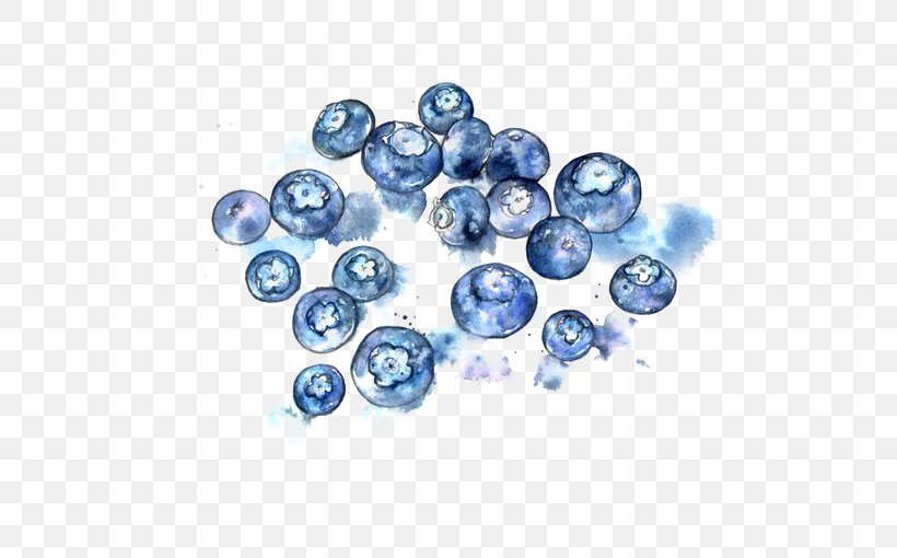 Juice Blueberry Watercolor Painting Illustration, PNG, 564x510px, Juice, Art, Bead, Berry, Blue Download Free