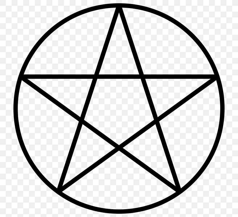 Pentagram Pentacle Magic Circle Symbol Seal Of Solomon, PNG, 750x750px, Pentagram, Area, Black And White, Fivepointed Star, Hexagram Download Free