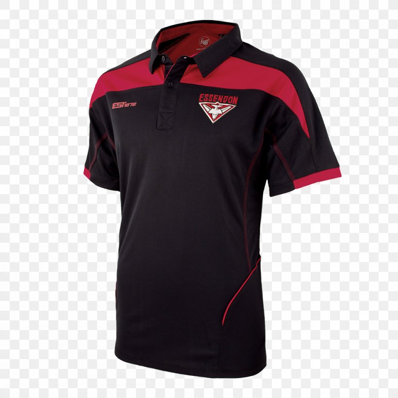 T-shirt Polo Shirt Sportswear Sleeve Sports Fan Jersey, PNG, 1000x1000px, Tshirt, Active Shirt, Black, Black M, Brand Download Free