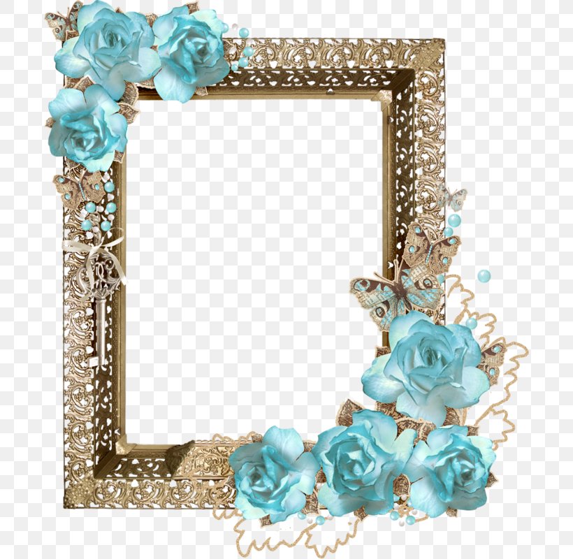 Picture Frames Desktop Wallpaper Clip Art, PNG, 694x800px, Picture Frames, Aqua, Blue, Body Jewelry, Decorative Arts Download Free