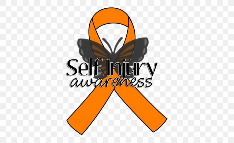 Self-Injury Awareness Day Orange Ribbon Self-harm Awareness Ribbon, PNG, 500x500px, Selfinjury Awareness Day, Adolescence, Area, Artwork, Awareness Download Free
