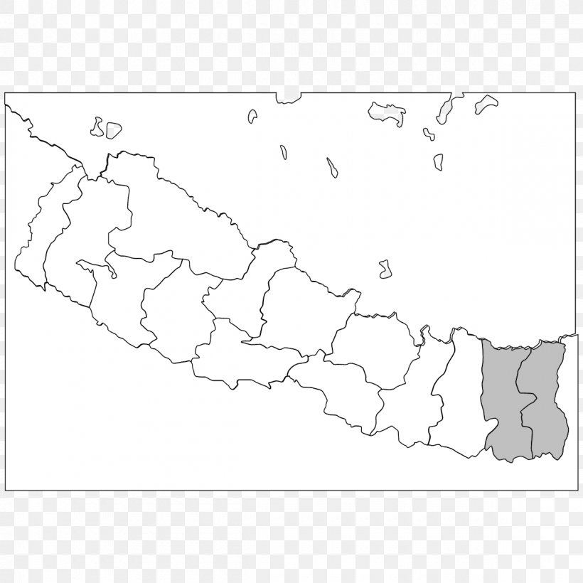 Nepal White Point Angle, PNG, 1200x1200px, Nepal, Area, Black And White, Border, Diagram Download Free