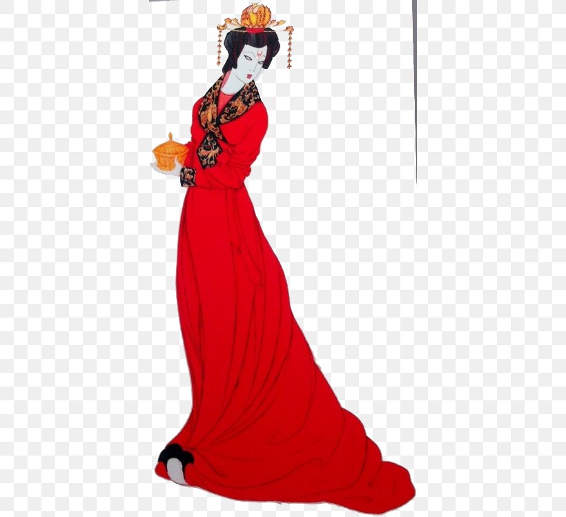 Robe Tang Dynasty Clothing Gown, PNG, 388x749px, Watercolor, Cartoon, Flower, Frame, Heart Download Free