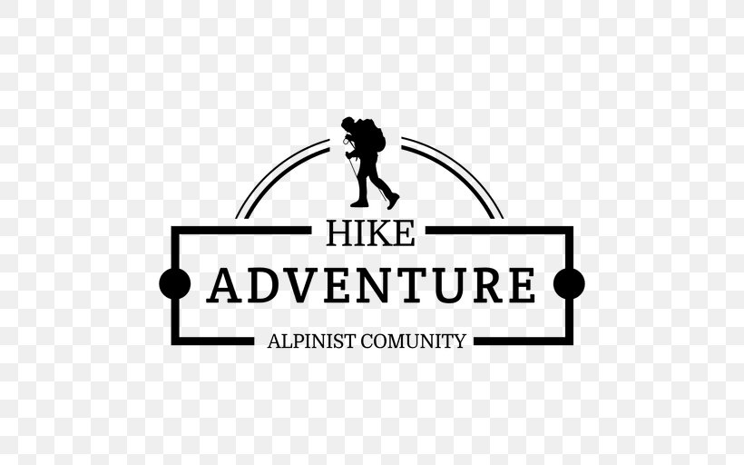 Logo Hiking Camping, PNG, 512x512px, Logo, Area, Black, Black And White, Brand Download Free