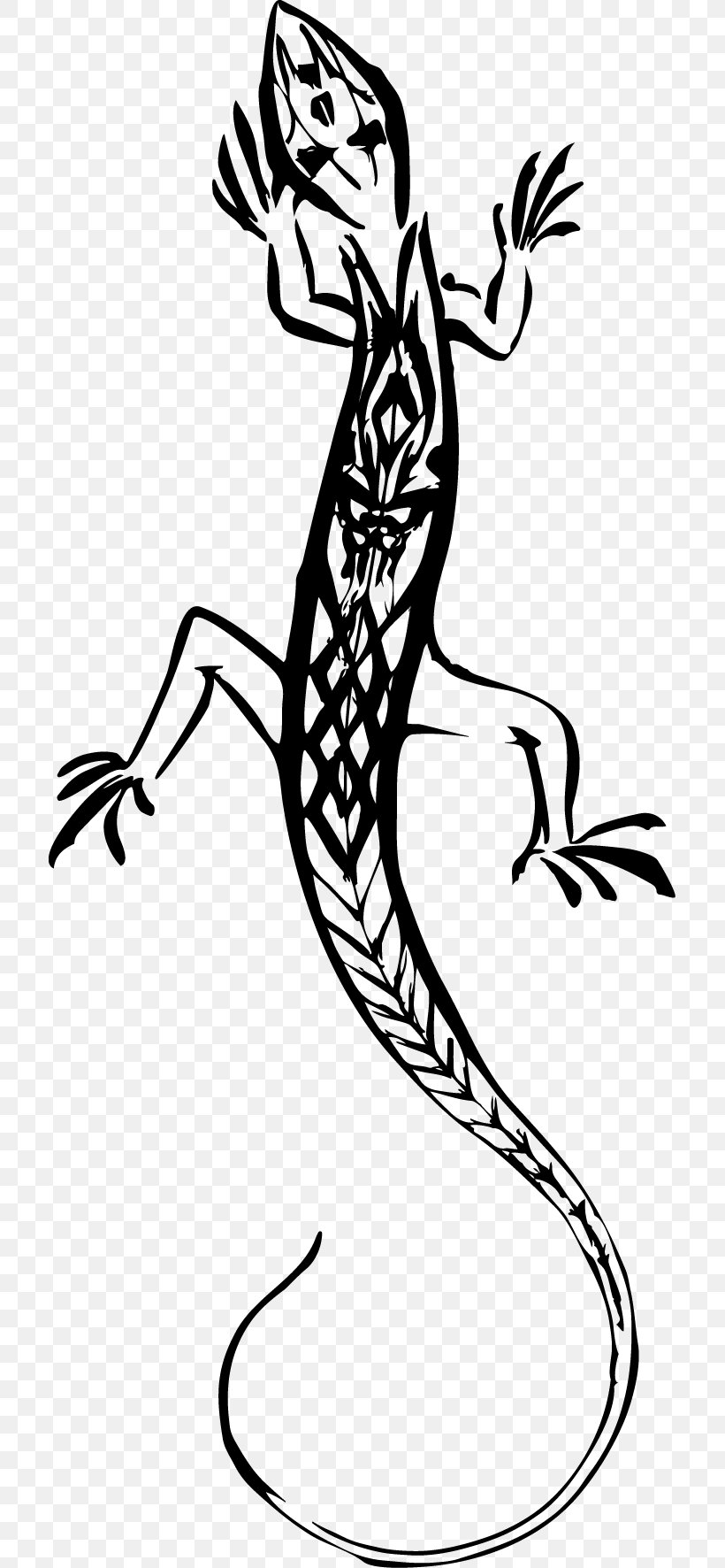 Reptile Line Art Visual Arts Clip Art, PNG, 709x1772px, Reptile, Art, Artwork, Black And White, Fictional Character Download Free